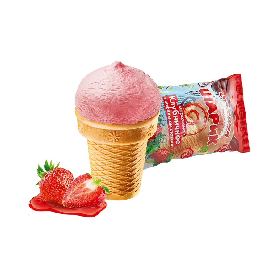 Снежный шарик клубничный