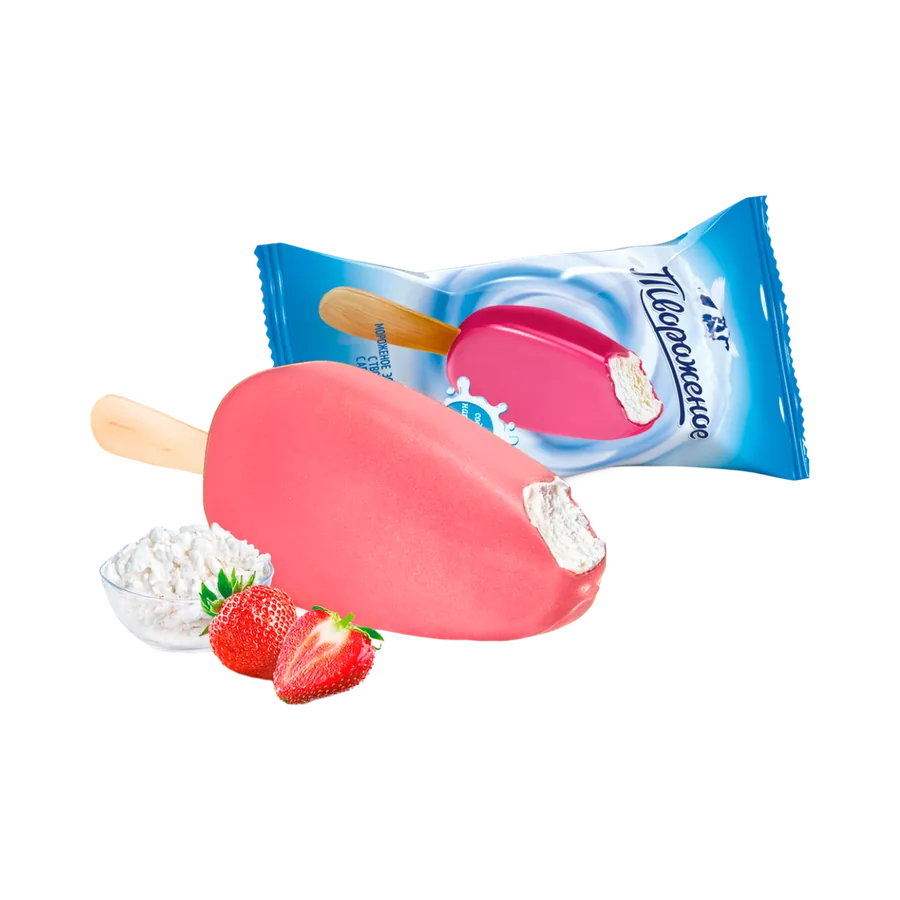 Эскимо в клубничной глазури