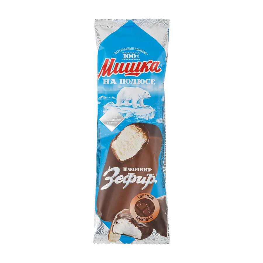 Эскимо «Мишка на полюсе» пломбир с зефиром