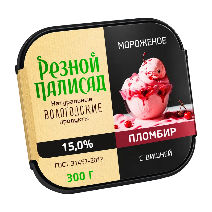 Контейнер пломбир «Резной палисад» с вишней