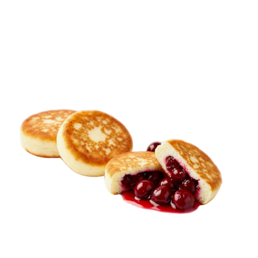 Творожные пирожки с вишней