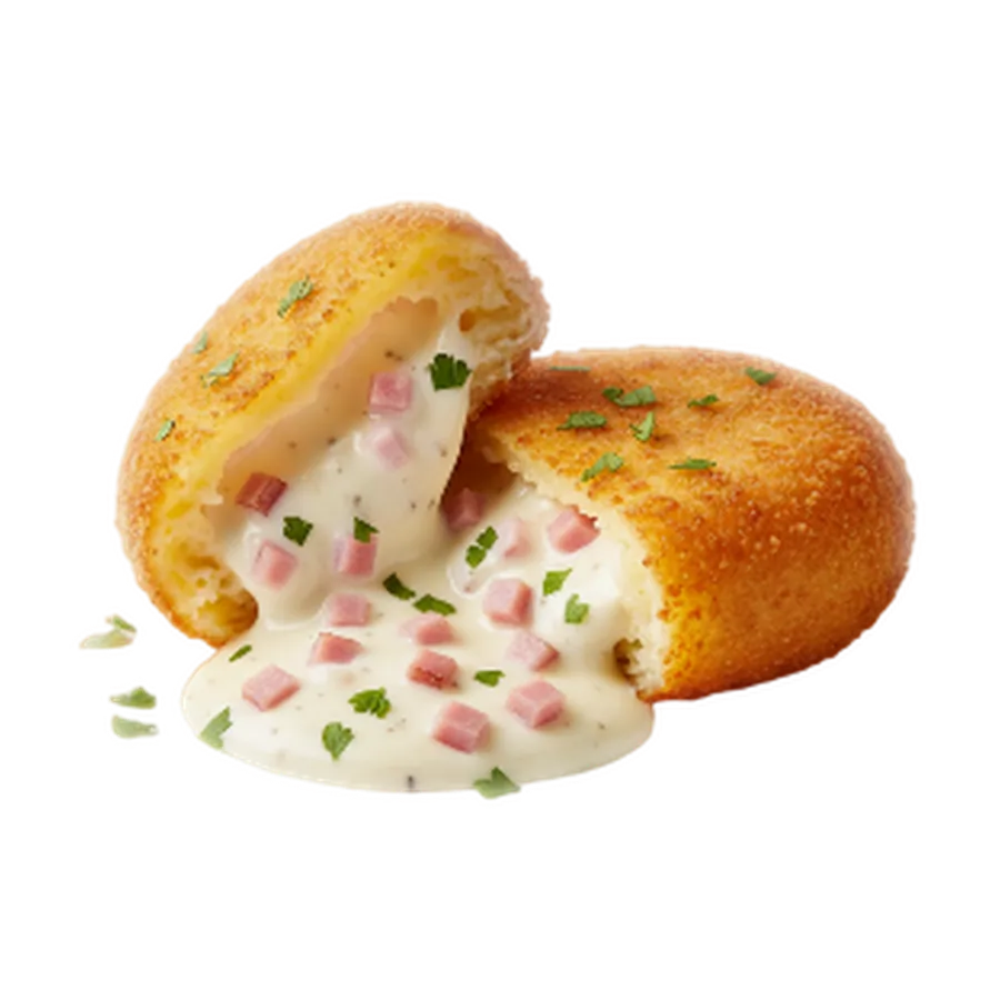 Крокетоны с ветчиной и сыром